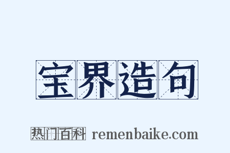 宝界造句是什么意思的图片